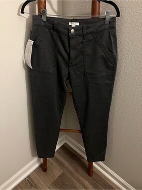 Daily Ritual Women's Black Chino Tapered Pants Size 10